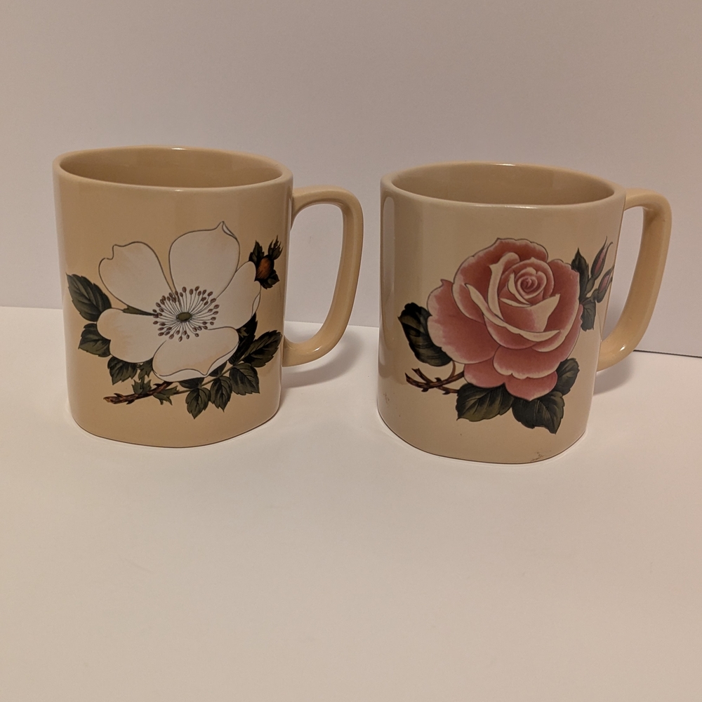 Vintage Floral Coffee Mugs